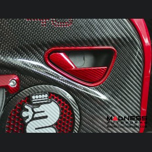 Alfa Romeo 4C Interior Door Handle Set - Carbon Fiber - Red Candy